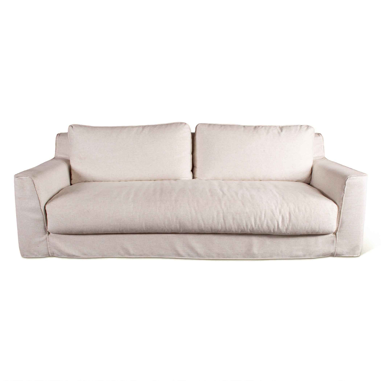 Gatsby Palladium Sofa in White Linen Slipcover by Home Trends & Design at Eve Furniture