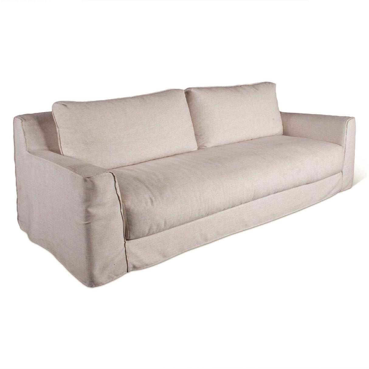 Gatsby Palladium Sofa in White Linen Slipcover by Home Trends & Design at Eve Furniture