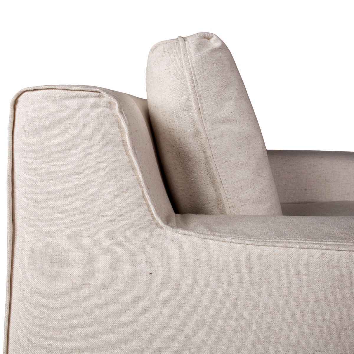 Gatsby Palladium Swivel Accent Chair in White Linen Slipcover by Home Trends & Design at Eve Furniture
