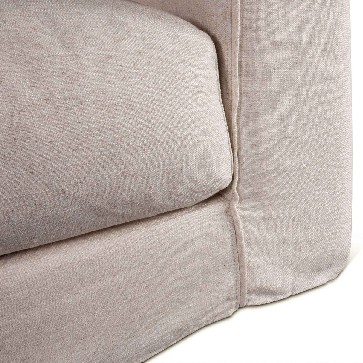 Gatsby Palladium Swivel Accent Chair in White Linen Slipcover by Home Trends & Design at Eve Furniture