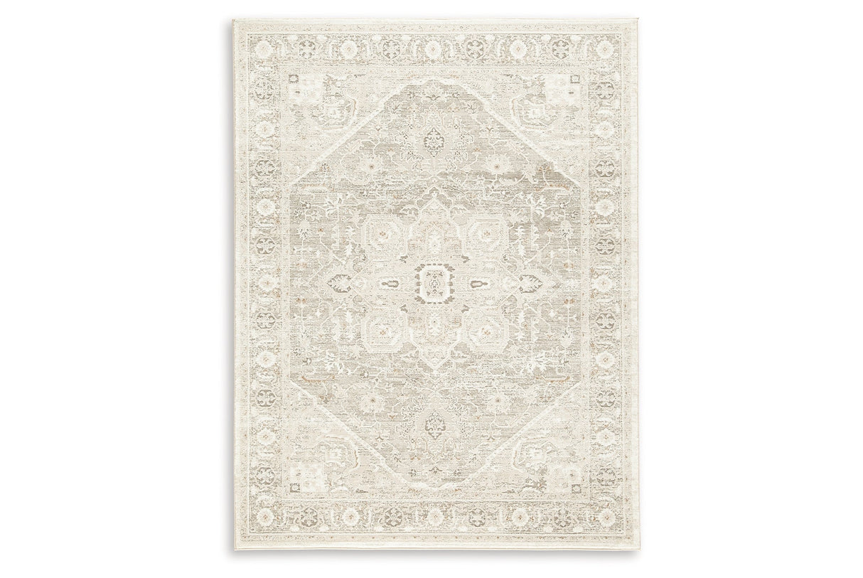 Gatwell Ivory/Gray/Tan 5' x 7' Rug by Ashley at Eve Furniture