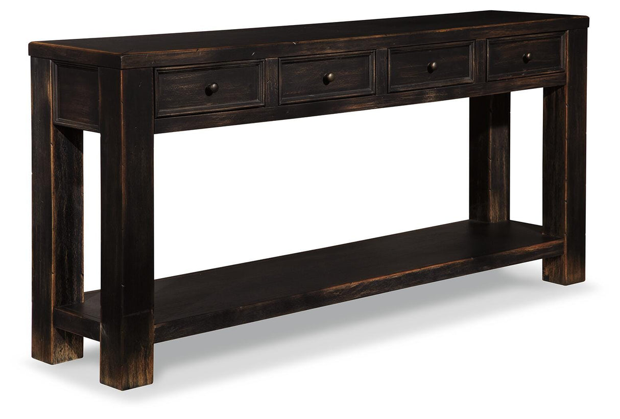 Gavelston Black Sofa/Console Table by Ashley at Eve Furniture