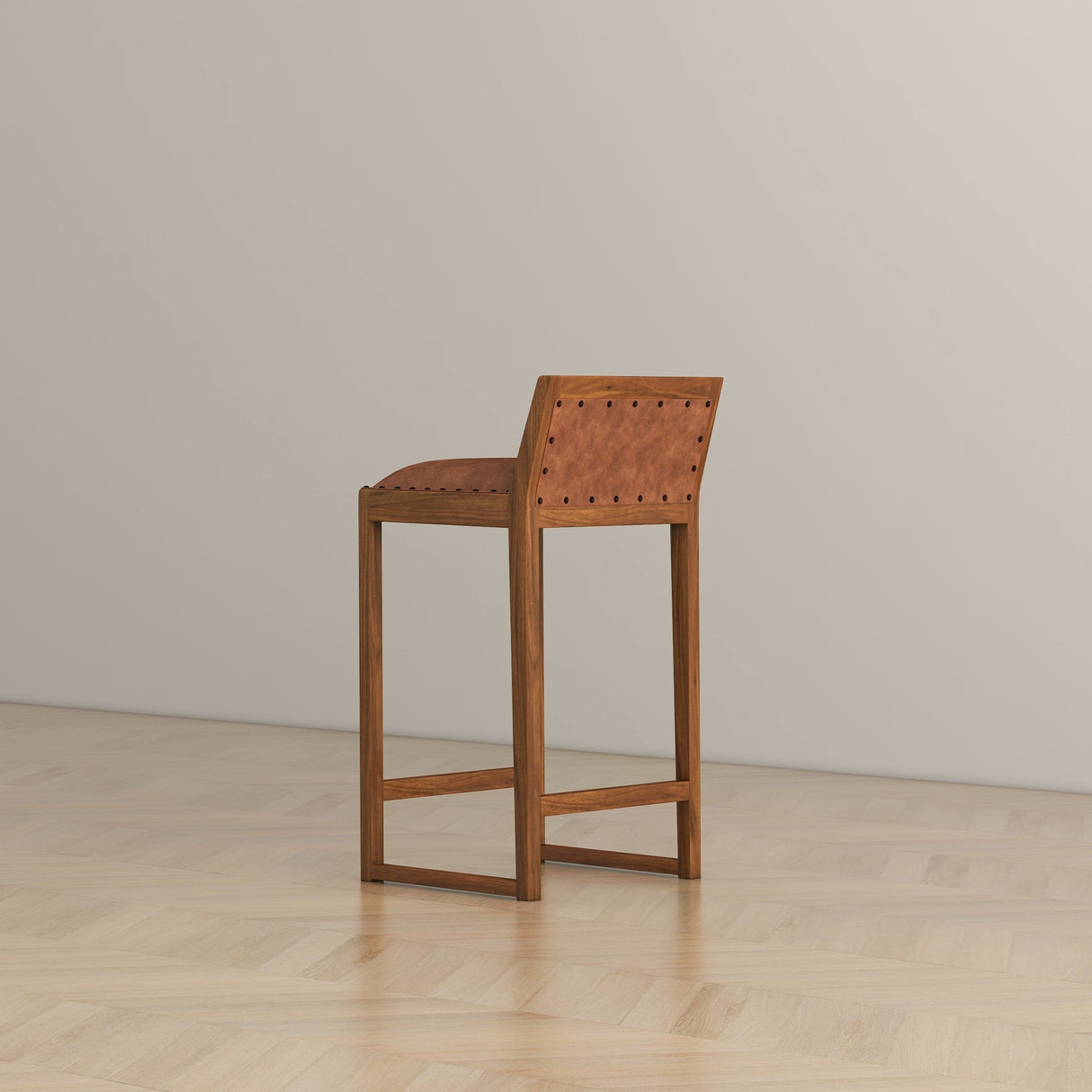 Gavin 25'' Solid Wood Genuine Leather Counter Stool by Ashcroft Furniture at Eve Furniture