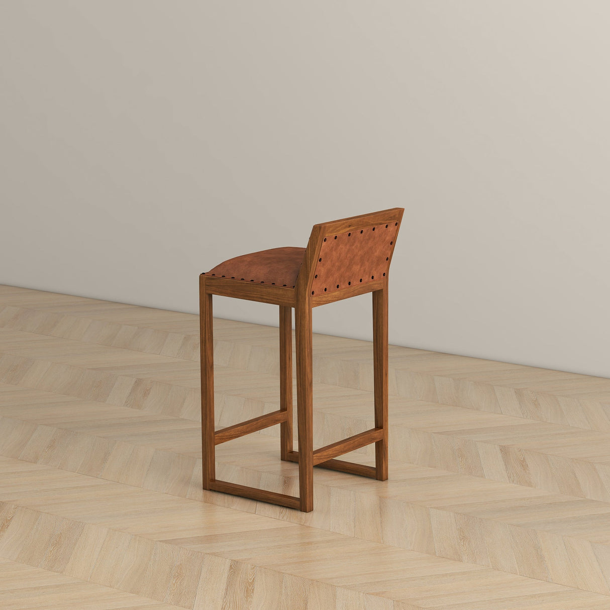 Gavin 25'' Solid Wood Genuine Leather Counter Stool by Ashcroft Furniture at Eve Furniture