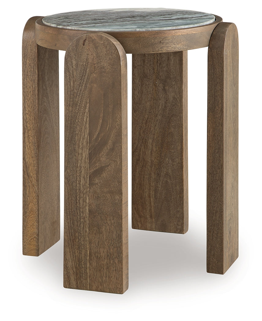Gavrilley Gray/White/Brown Accent Table by ASHLEY FURNITURE at Eve Furniture