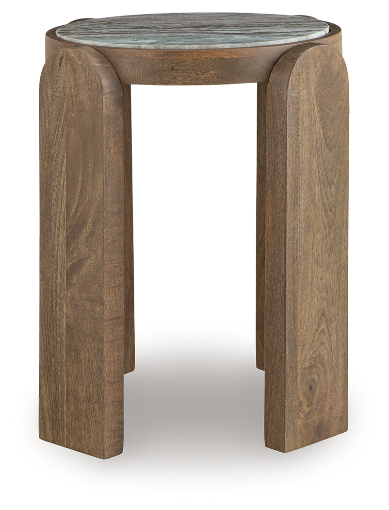 Gavrilley Gray/White/Brown Accent Table by ASHLEY FURNITURE at Eve Furniture