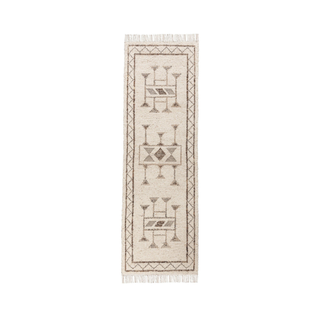 Gazi Ivory/Brown Multi Rug by Classic Home at Eve Furniture