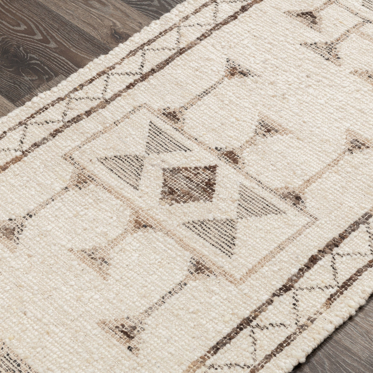Gazi Ivory/Brown Multi Rug by Classic Home at Eve Furniture