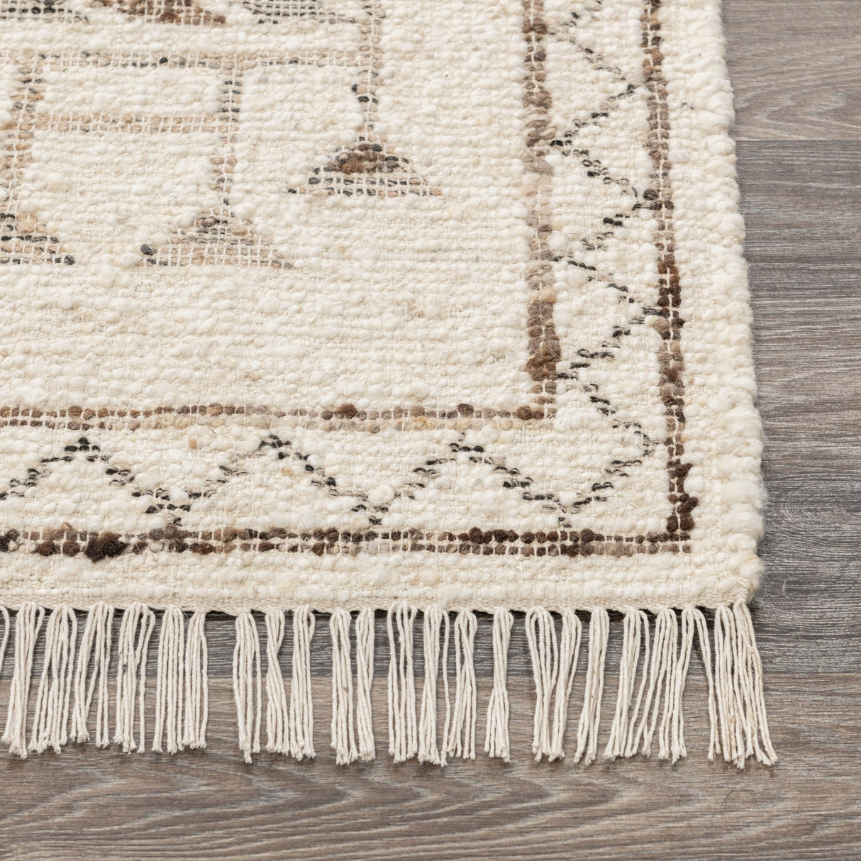 Gazi Ivory/Brown Multi Rug by Classic Home at Eve Furniture