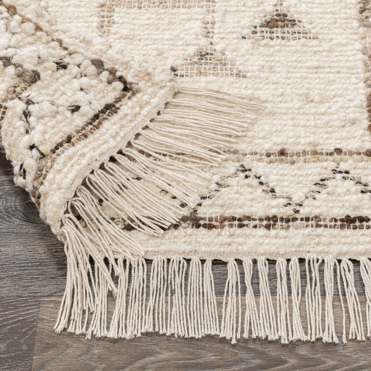 Gazi Ivory/Brown Multi Rug by Classic Home at Eve Furniture