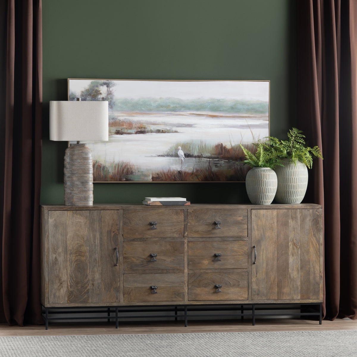 Gazing Egret 3 Multi Canvas by Crestview at Eve Furniture