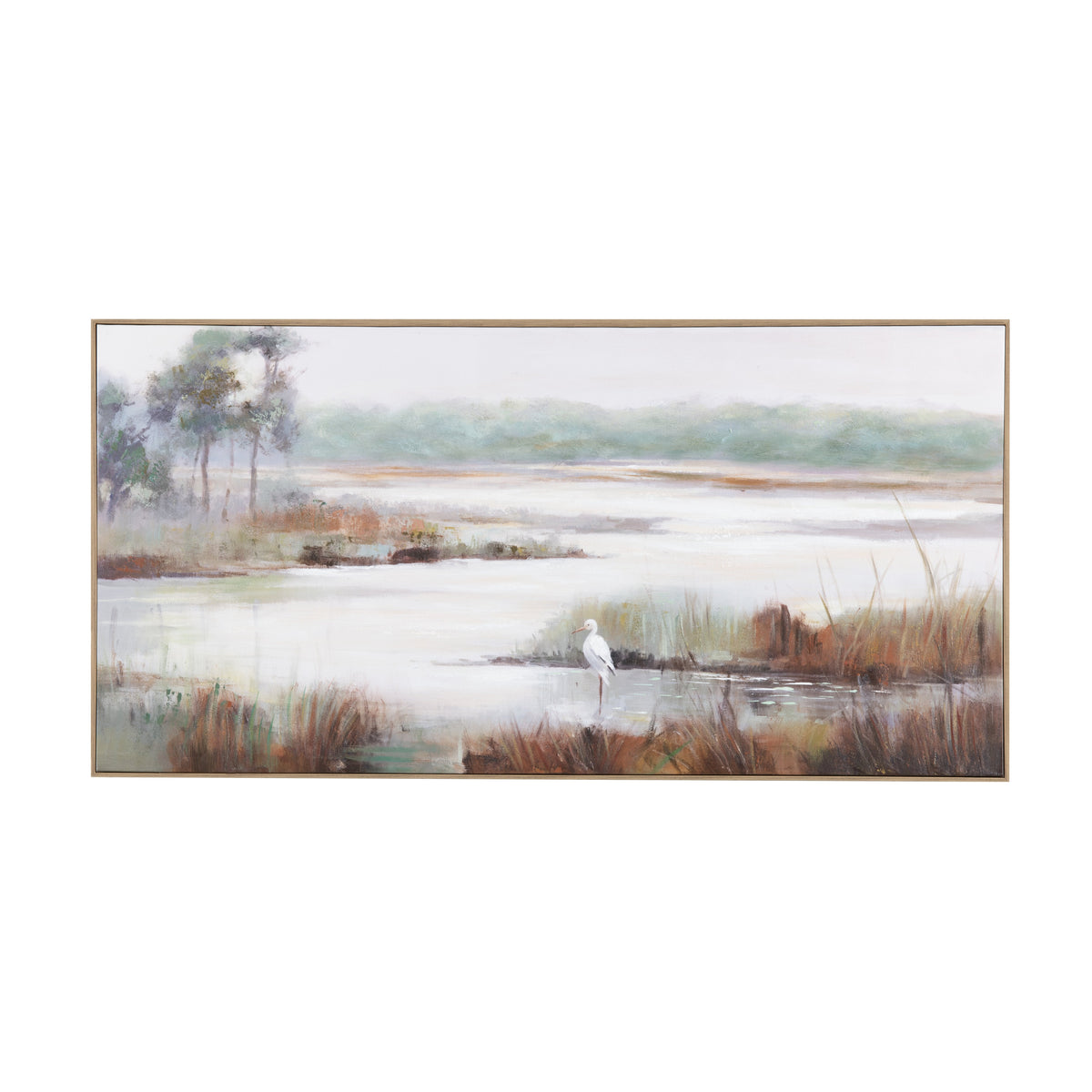 Gazing Egret 3 Multi Canvas by Crestview at Eve Furniture