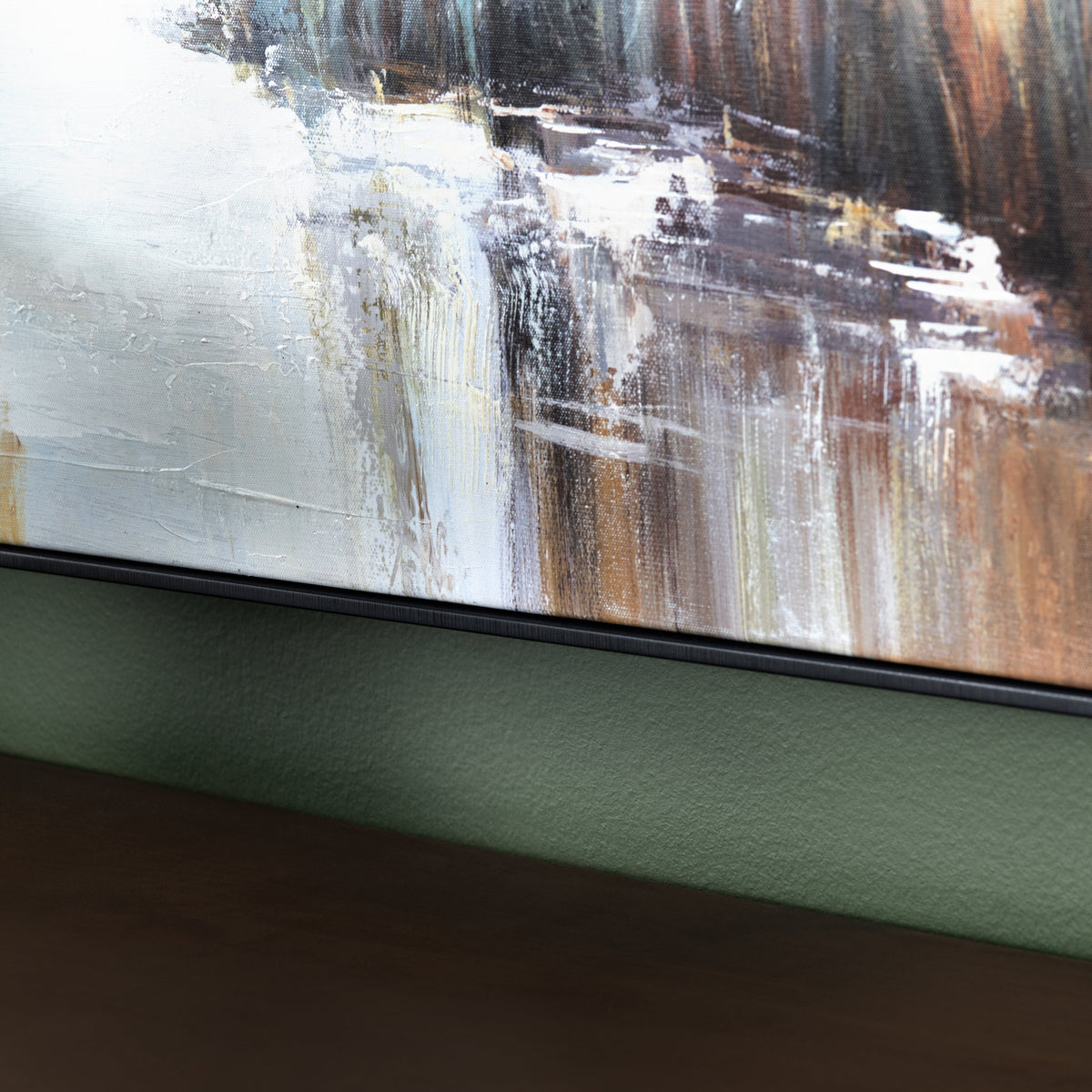 Gazing Egret Green/Brown Canvas by Crestview at Eve Furniture