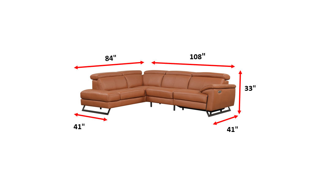 Gea Left Sectional w/ recliner by ESF Furniture at Eve Furniture
