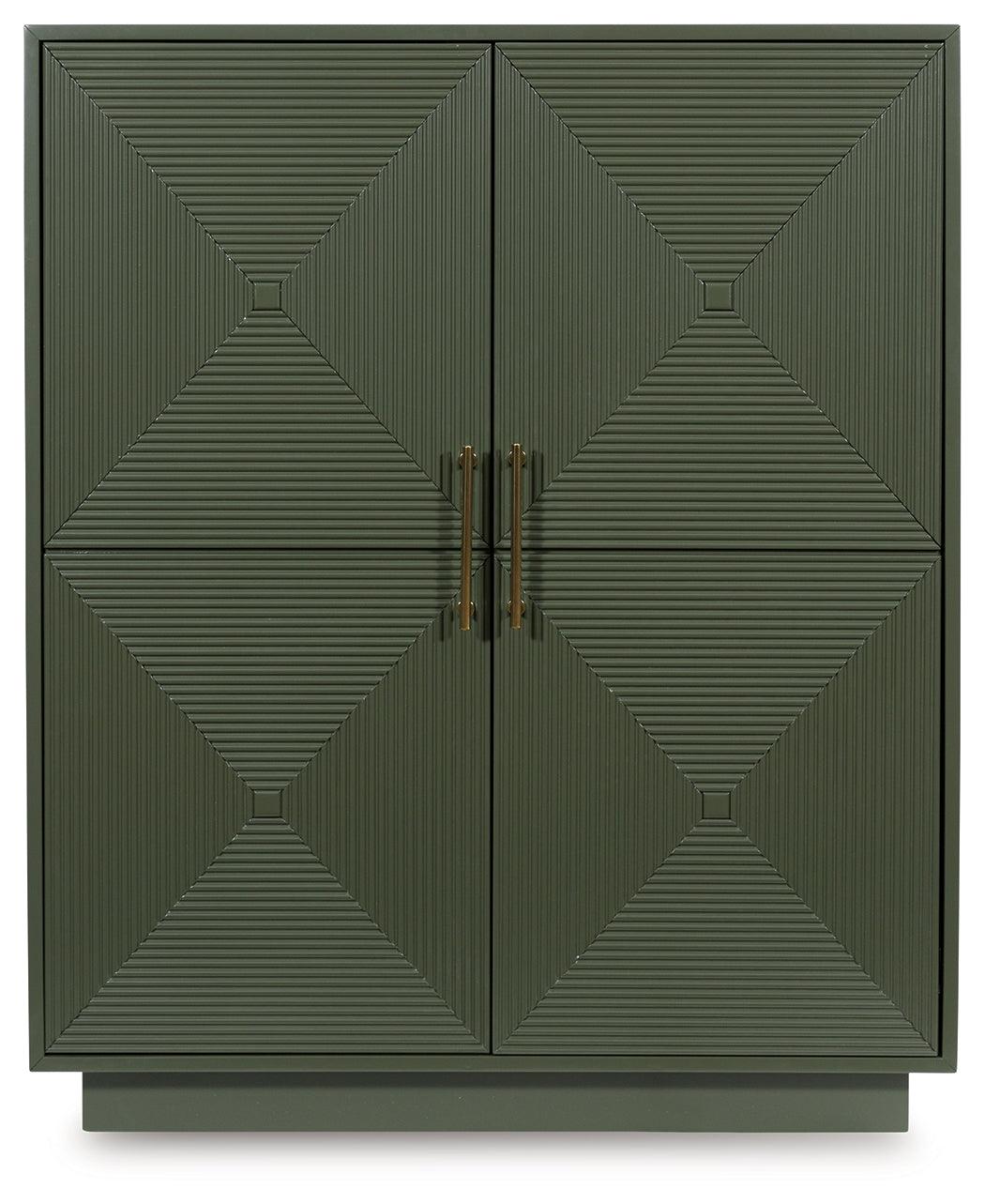 Geirwood Dark Green Accent Cabinet by Ashley at Eve Furniture