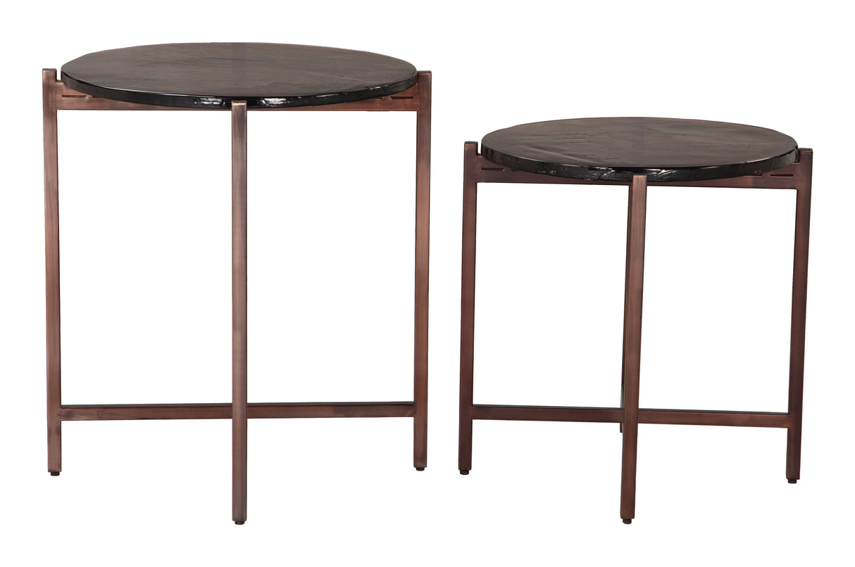 Gema Bronze Coffee Table Set (2-Piece) by Zuomod at Eve Furniture