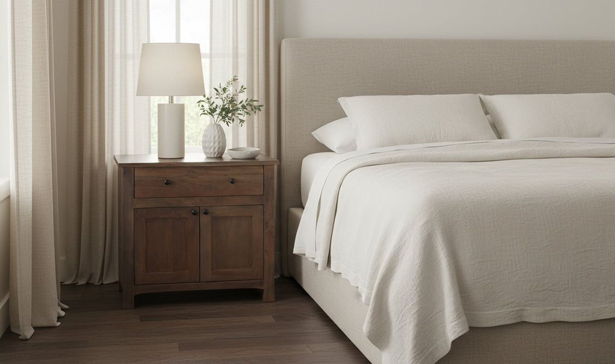 Gene Charging Nightstand Dark Brown by Moe's Home at Eve Furniture