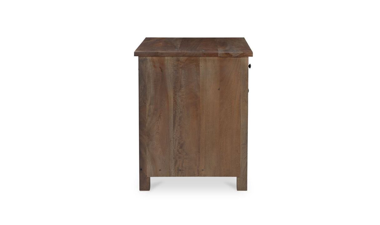 Gene Charging Nightstand Dark Brown by Moe's Home at Eve Furniture