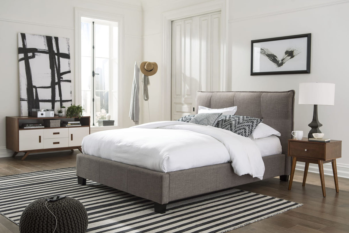 Geneva - Adona Dolphin Full Upholstered Footboard Storage Bed by Modus Furniture at Eve Furniture