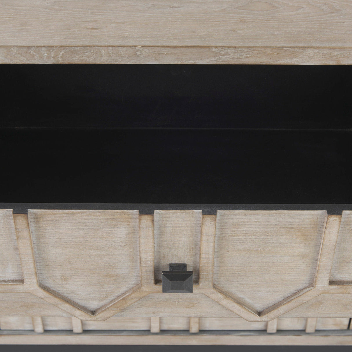 Genevieve II Light Brown Fir Veneer 9 Drawer Sideboard by Mercana at Eve Furniture