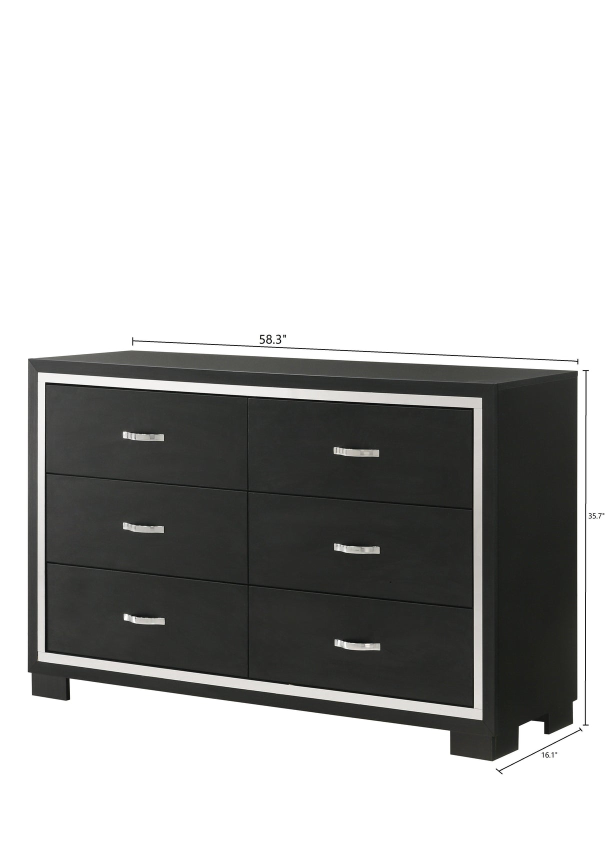 Gennro Black Dresser by Crown Mark at Eve Furniture