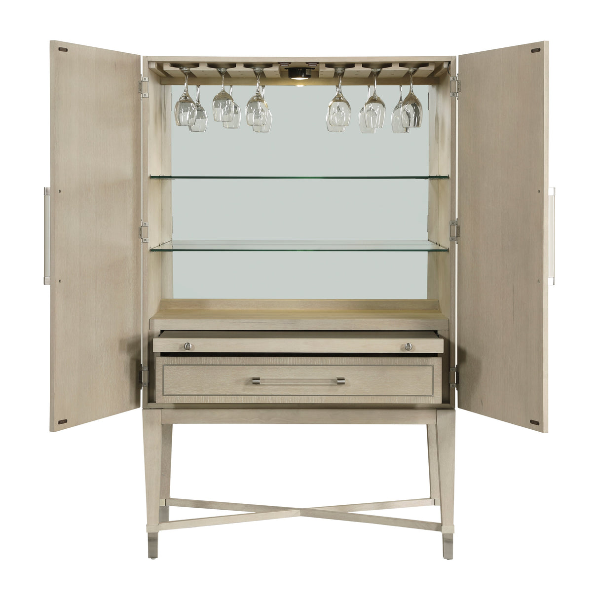 Genoa Light Oak Bar Cabinet by Homelegance at Eve Furniture