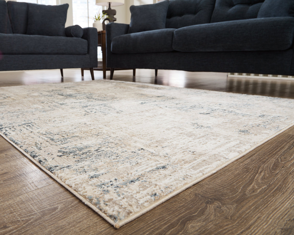 Gentor Blue/Ivory 8' x 10' Rug by Ashley at Eve Furniture