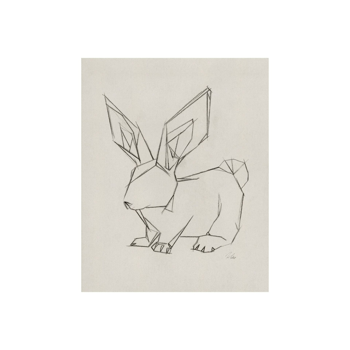 Geo Bunny by Mercana Studio a Hand Embellished Textured Canvas by Mercana at Eve Furniture