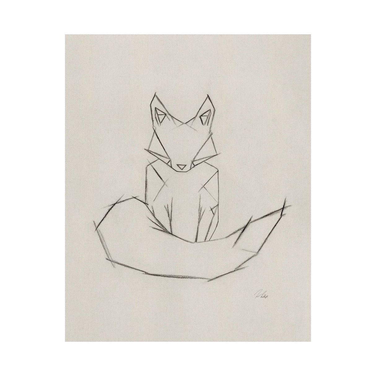 Geo Fox by Mercana Studio a Hand Embellished Textured Canvas by Mercana at Eve Furniture