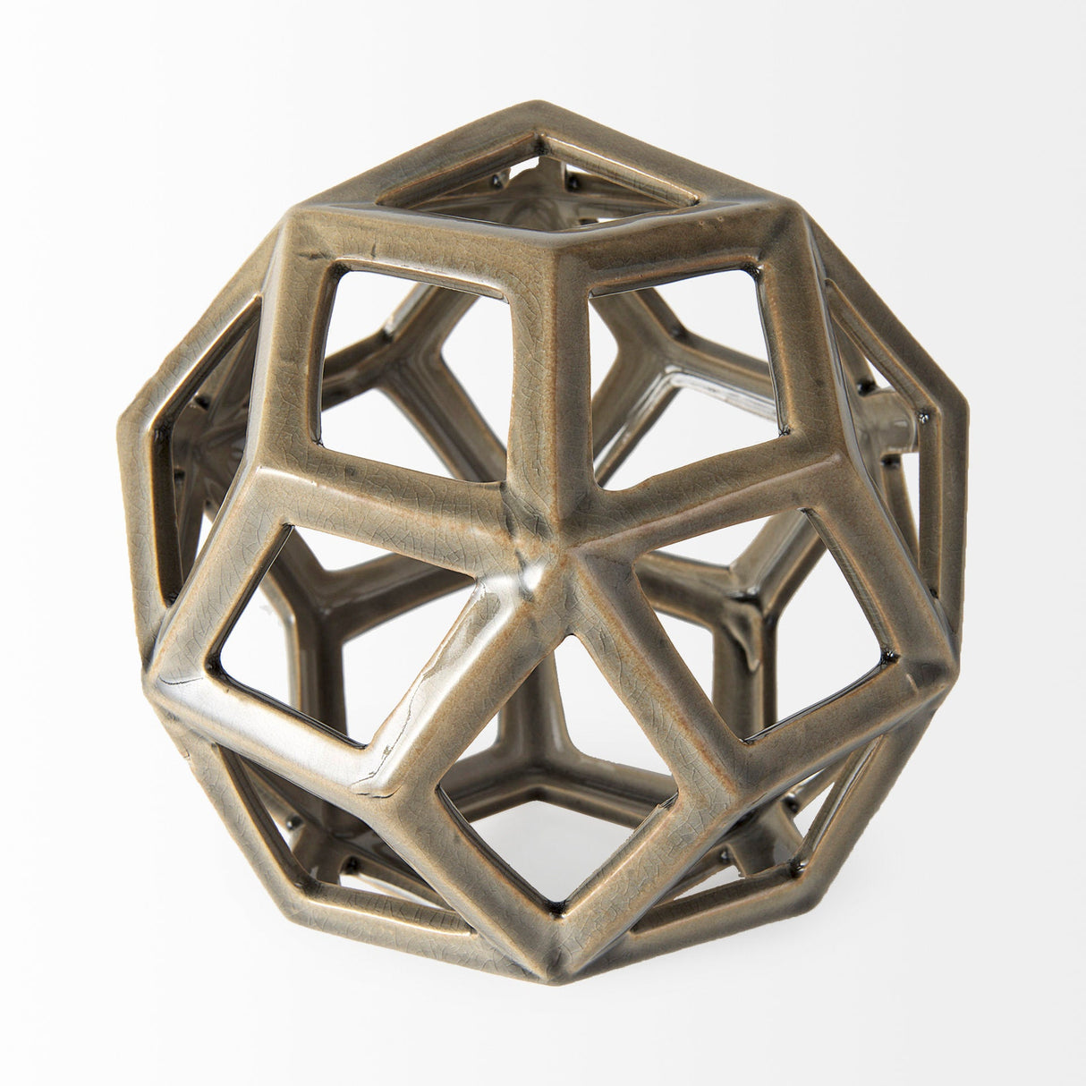 Geom Tan Ceramic Geometric Object by Mercana at Eve Furniture
