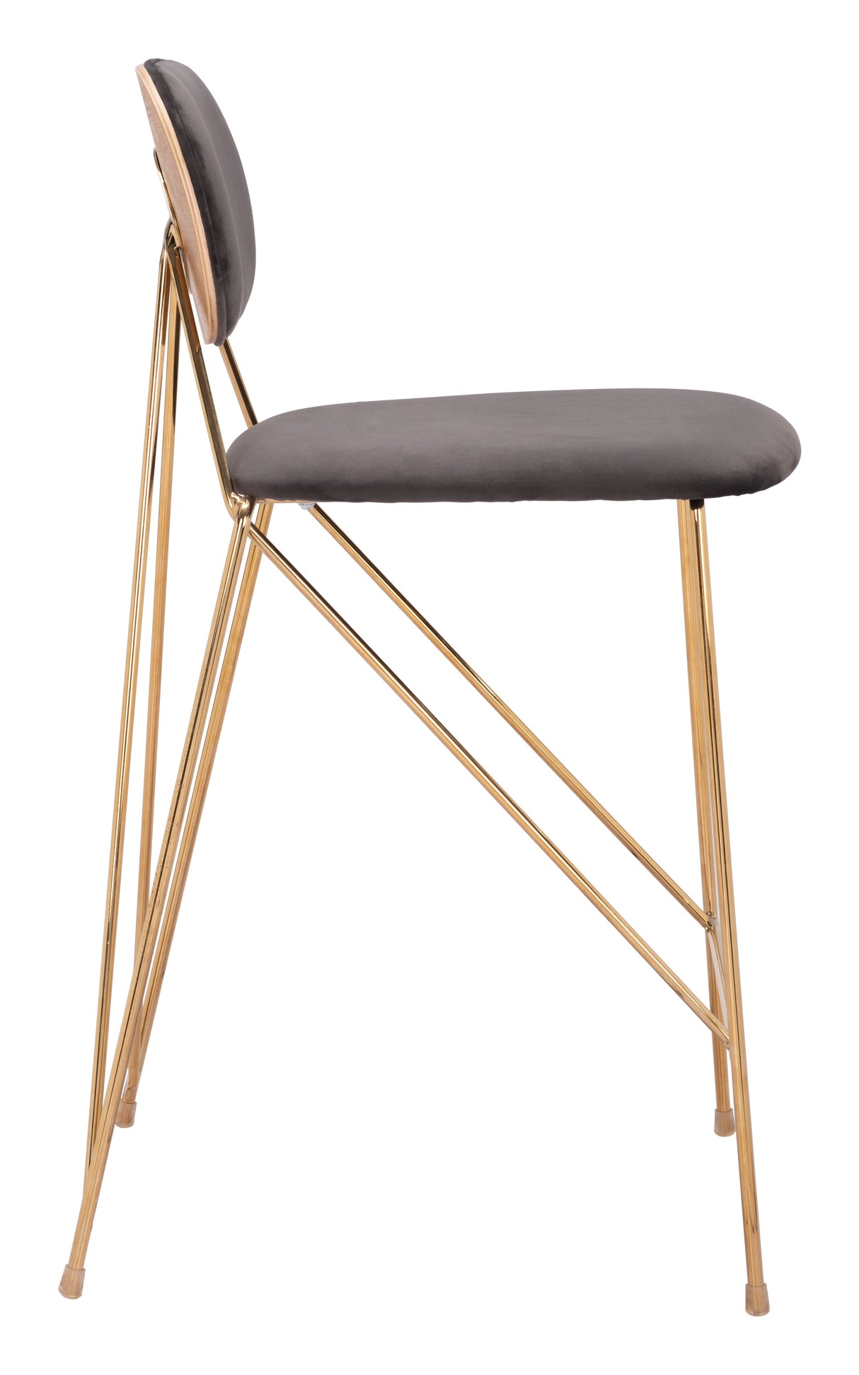 Georges Gray & Gold Counter Stool (Set of 2) by Zuomod at Eve Furniture