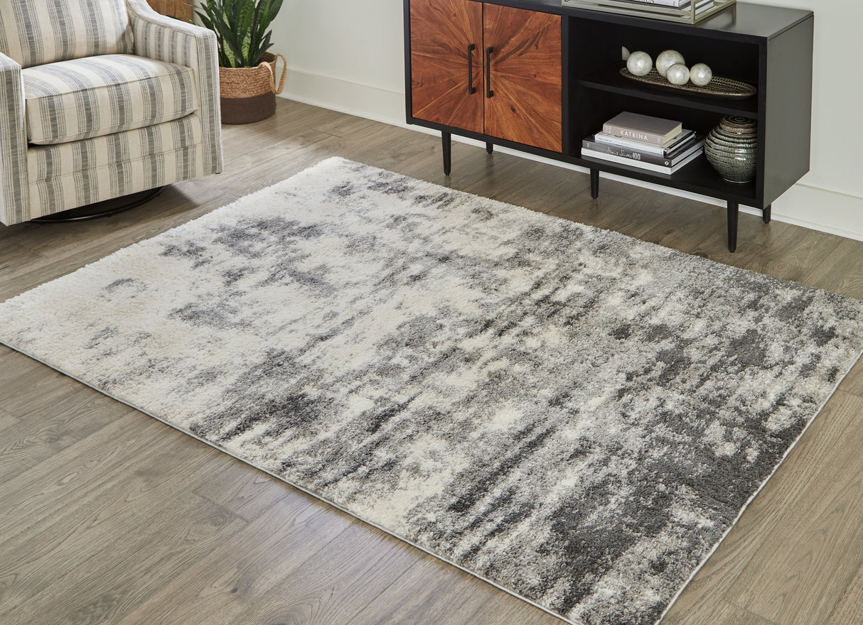Gerdie Cream/Gray Large Rug by Ashley at Eve Furniture