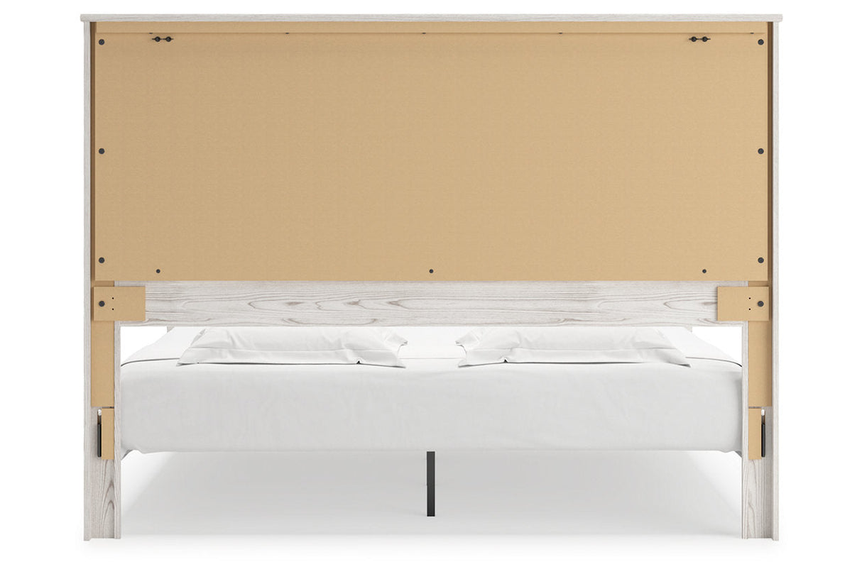 Gerridan White King LED Panel Bed by Ashley at Eve Furniture
