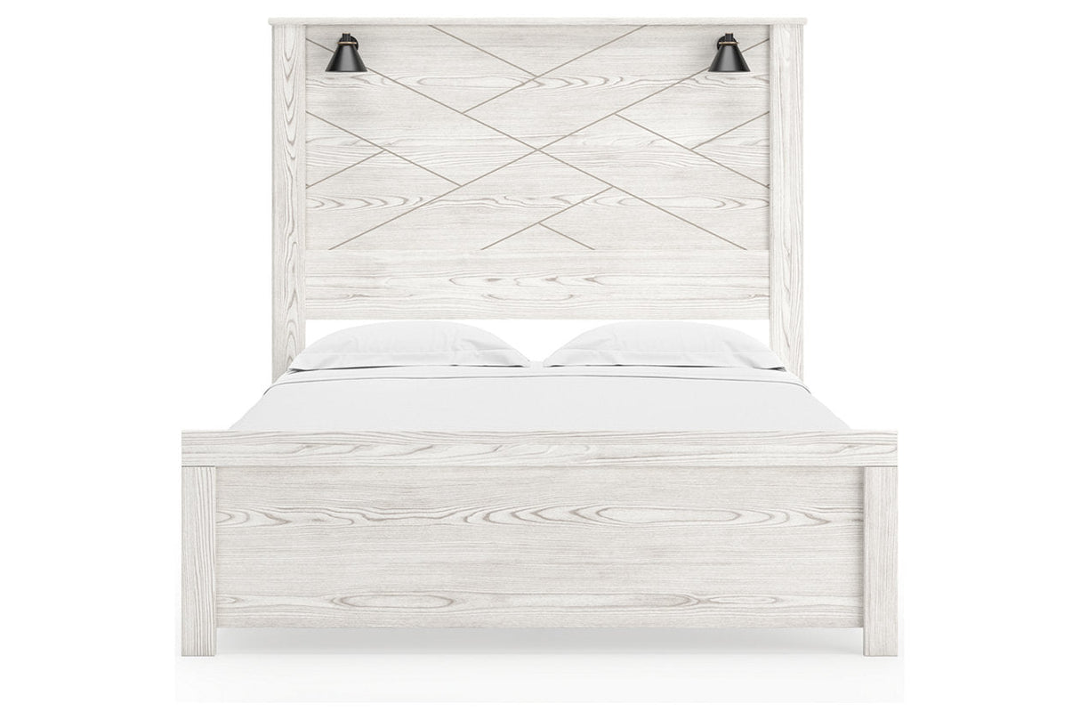 Gerridan White Queen LED Panel Bed by Ashley at Eve Furniture
