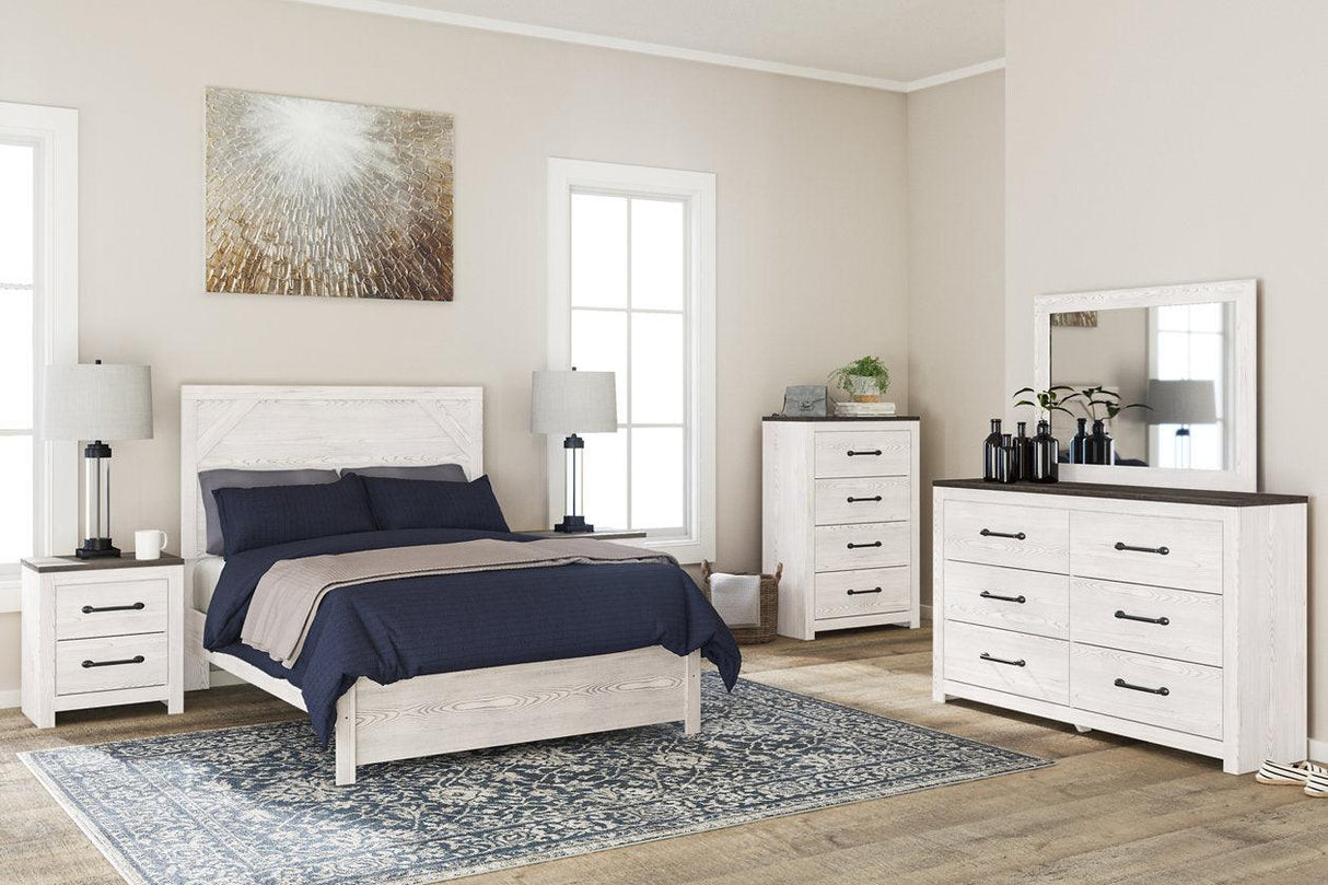 Gerridan White/Gray Full Panel Bed by Ashley at Eve Furniture