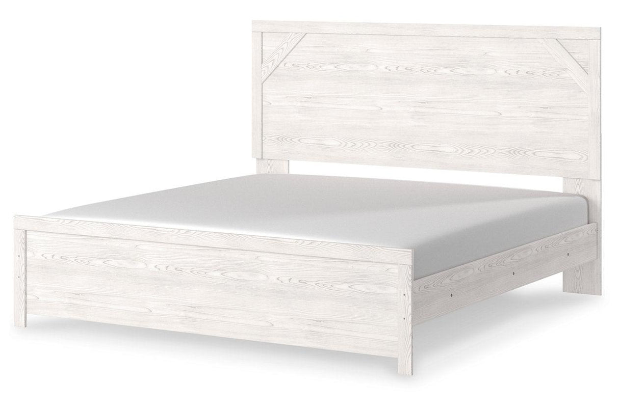 Gerridan White/Gray King Panel Bed by Ashley at Eve Furniture