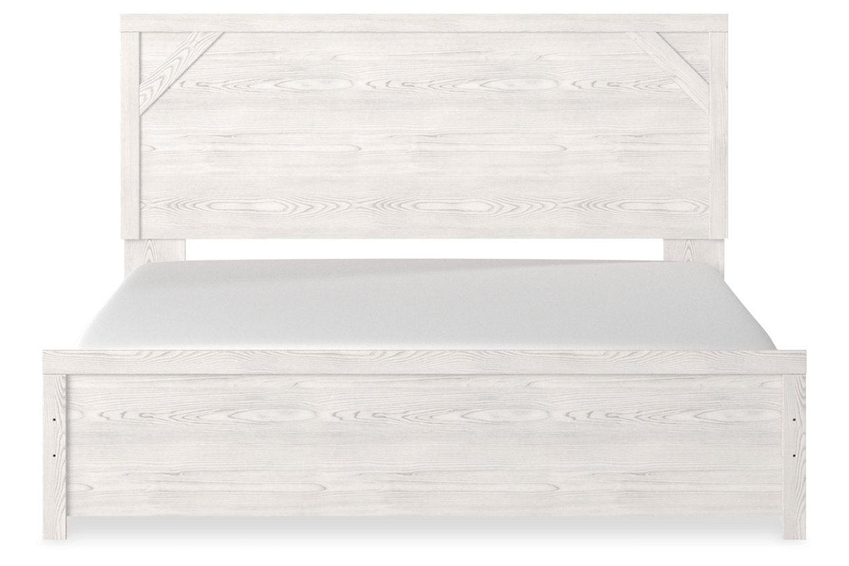 Gerridan White/Gray King Panel Bed by Ashley at Eve Furniture