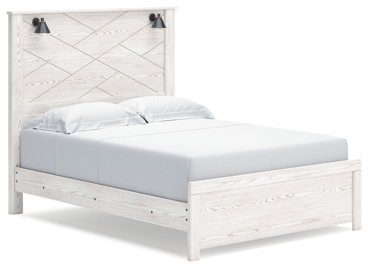 Gerridan White/Gray LED Panel Bedroom Set by Ashley at Eve Furniture