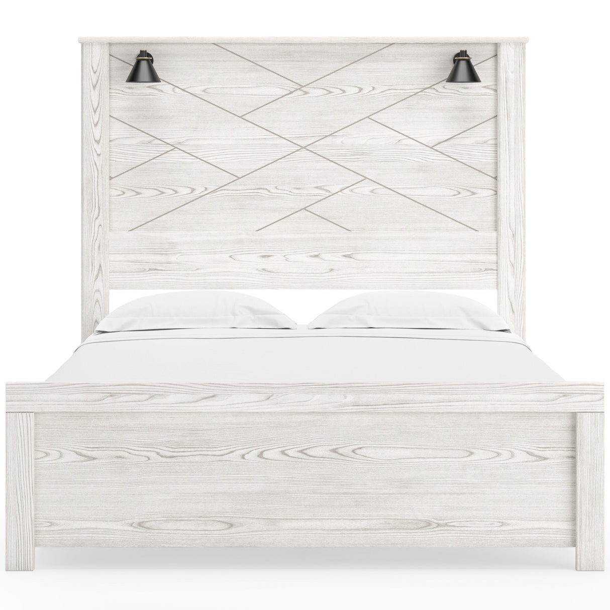 Gerridan White/Gray LED Panel Bedroom Set by Ashley at Eve Furniture