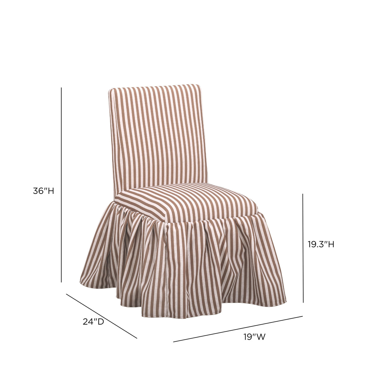 Gertrude Striped Performance Linen Skirted Dining Chair by TOV Furniture at Eve Furniture