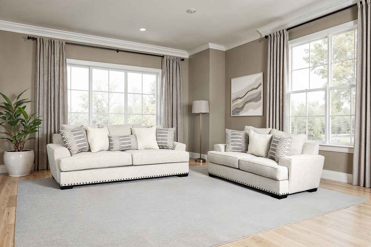 Gervais Taupe Loveseat by Furniture of America at Eve Furniture