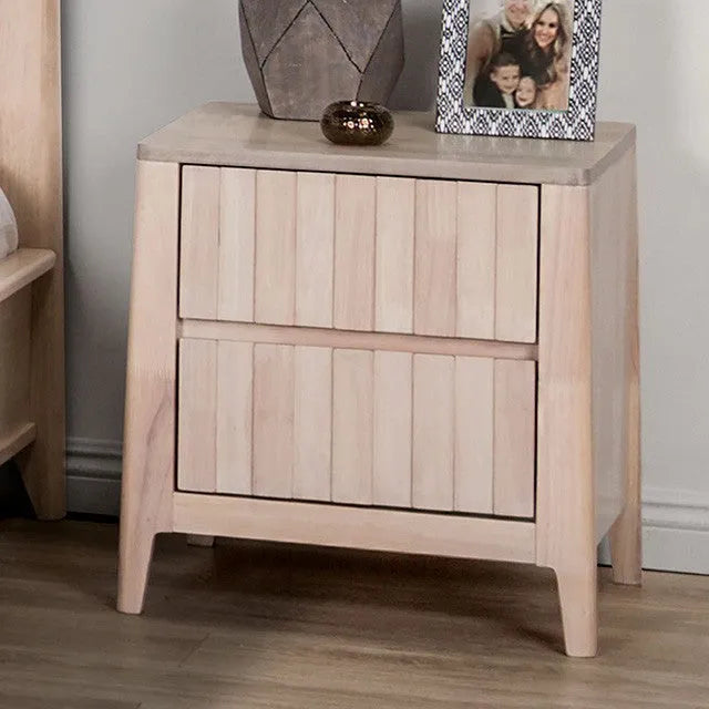 Gervais White Wash 3-Piece Queen Bedroom Set by Furniture of America at Eve Furniture