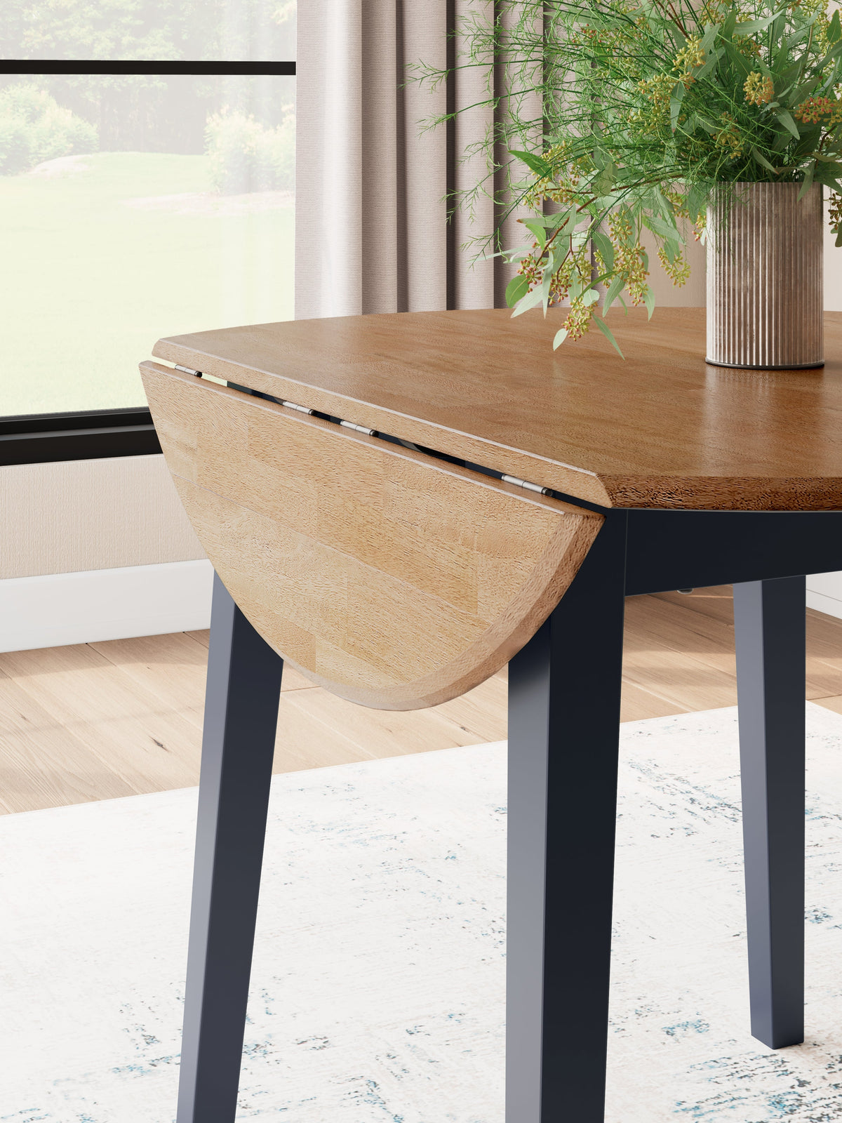 Gesthaven Natural/Blue Dining Table and 2 Chairs by Ashley at Eve Furniture