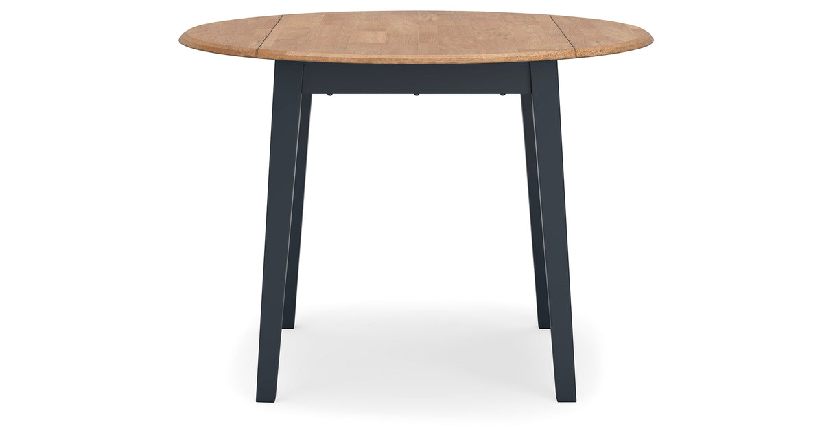 Gesthaven Natural/Blue Dining Table and 2 Chairs by Ashley at Eve Furniture