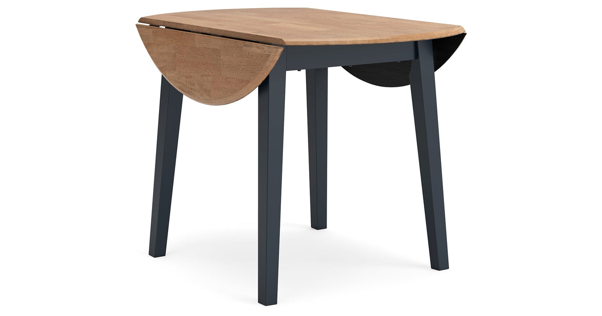 Gesthaven Natural/Blue Dining Table and 2 Chairs by Ashley at Eve Furniture