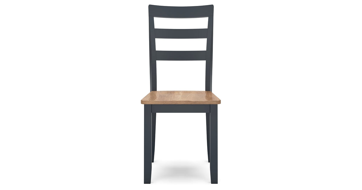 Gesthaven Natural/Blue Dining Table and 2 Chairs by Ashley at Eve Furniture
