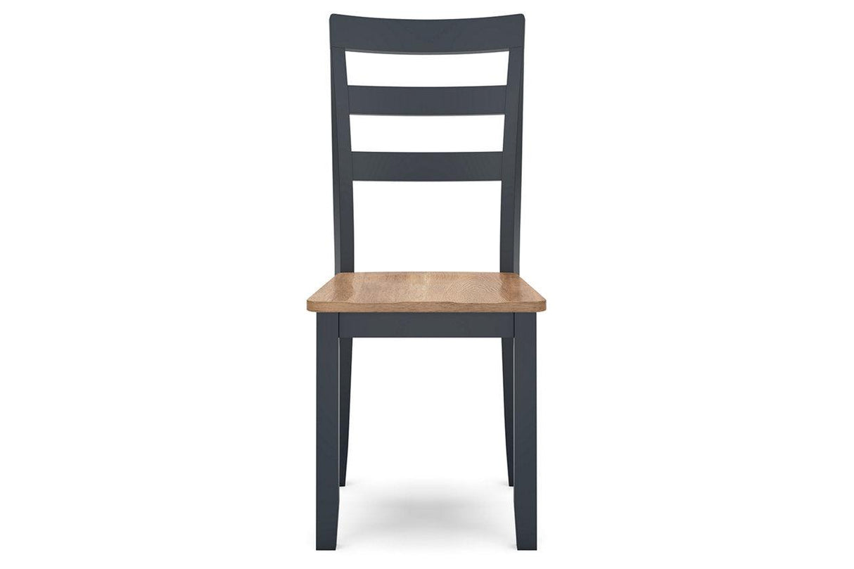 Gesthaven Natural/Blue Dining Table and 2 Chairs by Ashley at Eve Furniture