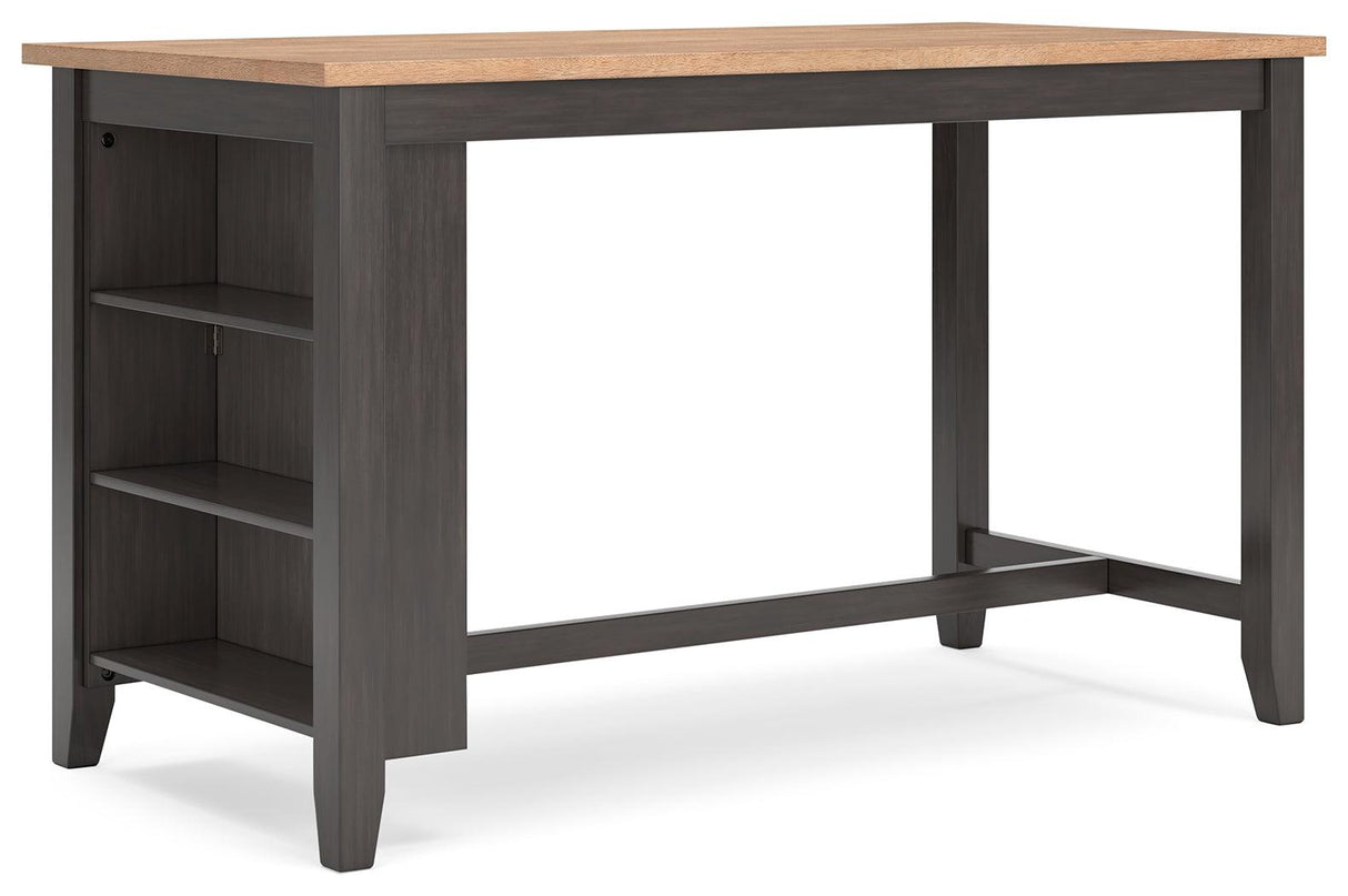 Gesthaven Natural/Brown Counter Height Dining Extension Table by Ashley at Eve Furniture