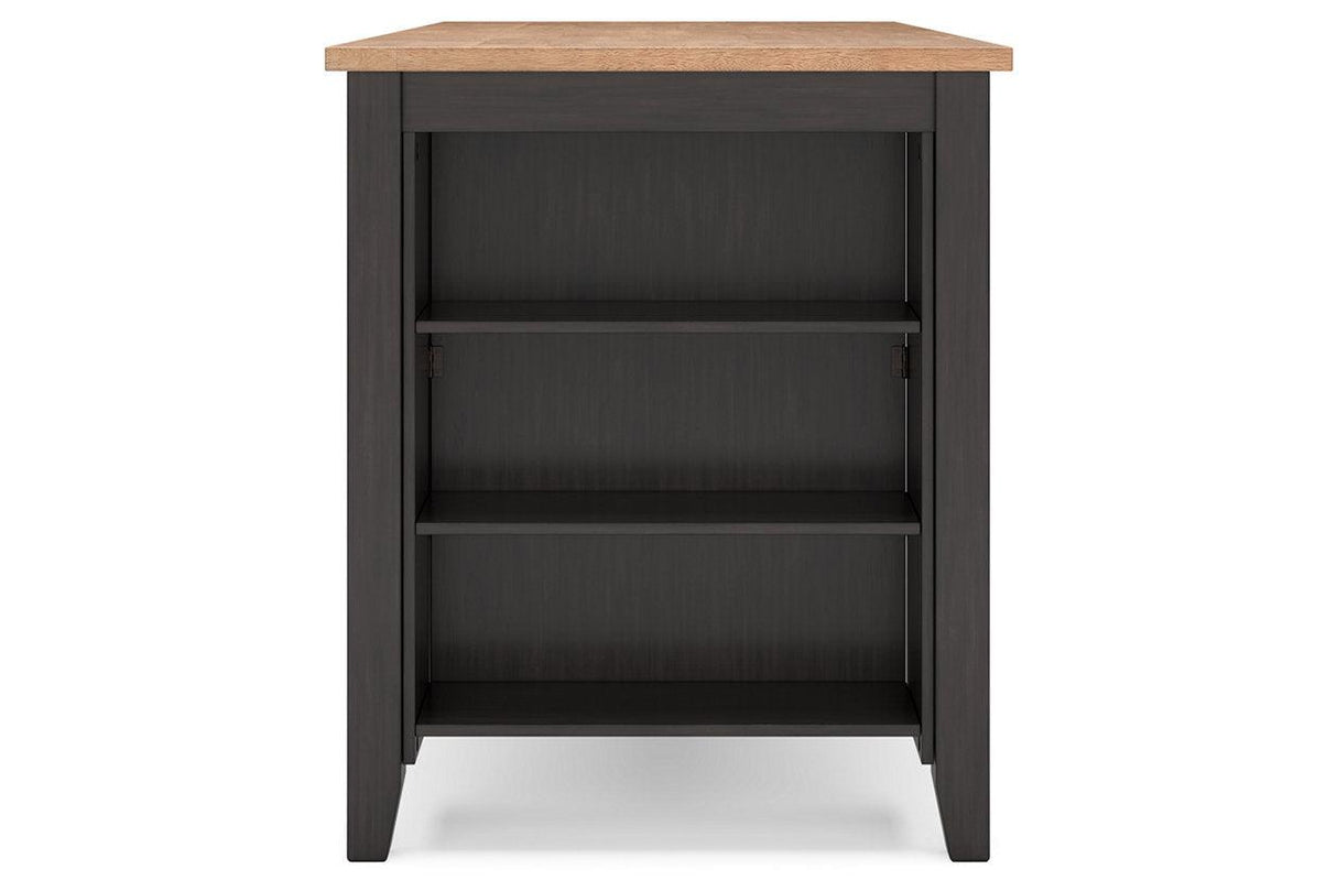 Gesthaven Natural/Brown Counter Height Dining Table and 2 Barstools by Ashley at Eve Furniture