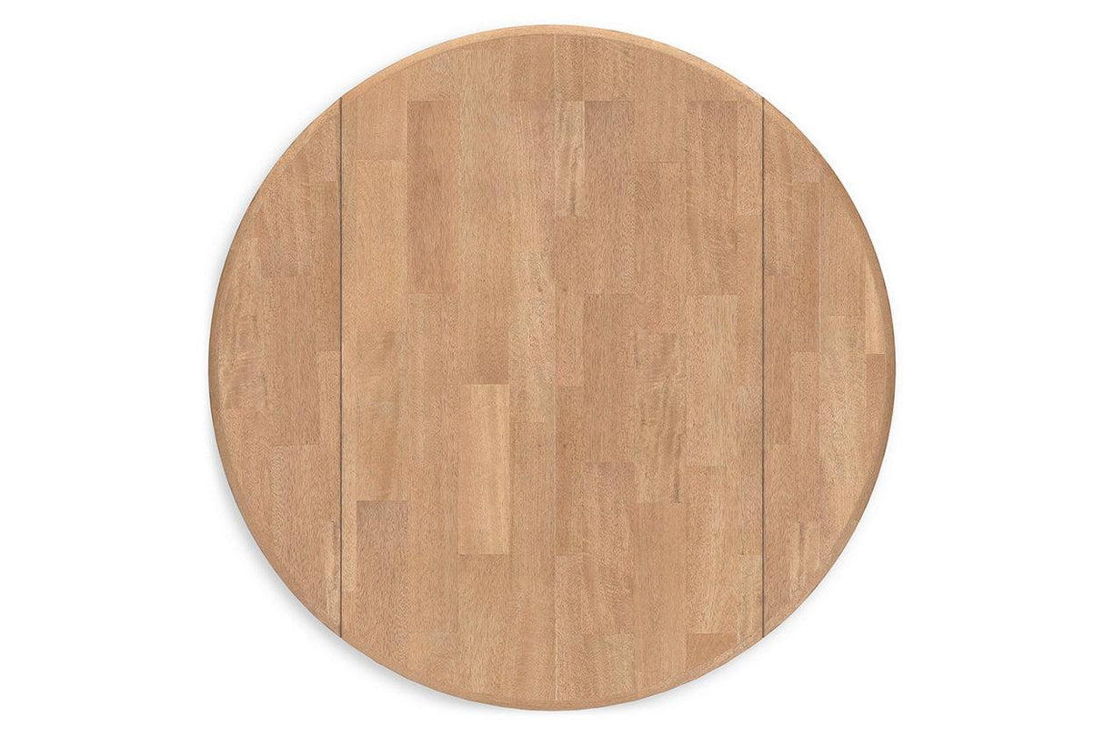 Gesthaven Natural/Brown Dining Table and 2 Chairs by Ashley at Eve Furniture